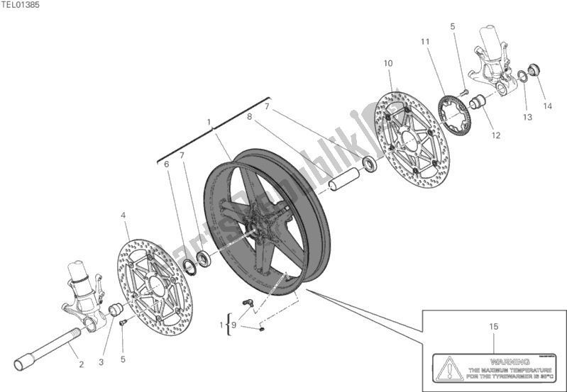 Todas las partes para Rueda Delantera de Ducati Superbike Superleggera V4 USA 998 2020